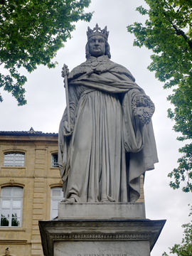 Photographie de la statue du roi René (1819-1822).