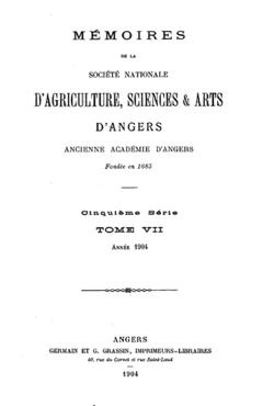 Couverture du tome 7 des Mémoires de la Société.