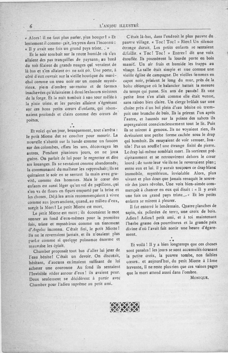 Page 6 de L'Anjou illustré de janvier 1912.