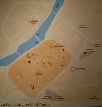 Photographie du plan exposé au musée d'Angers.