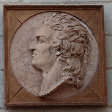 Photographie du médaillon de Nicolas de Condorcet (1834).