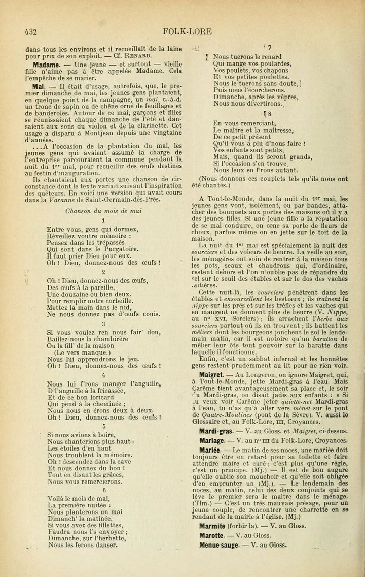 Page 432 du tome second du glossaire.