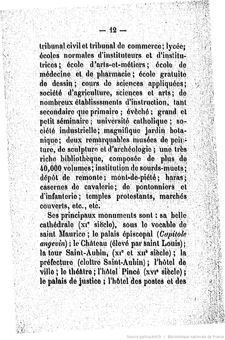 Page 12 de Notice sur la ville de Segré de E. Milon.