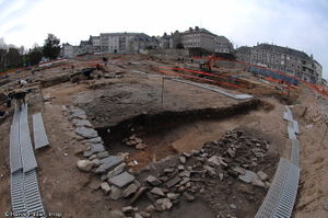 Fouille du mithraeum à Angers.