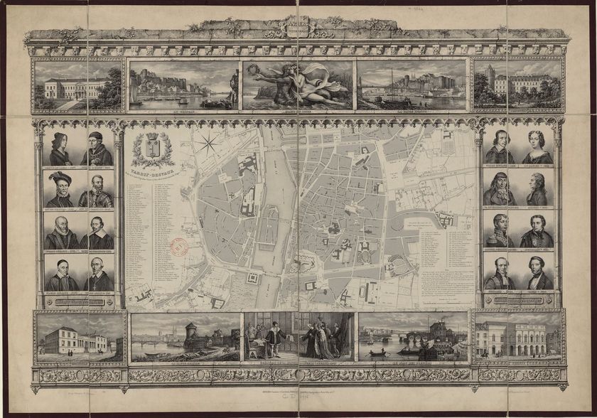 Plan illustré d'Angers.