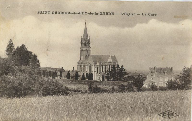 Fichier:Saintgeorgesdupuydelagarde eglise cartepostale.jpg