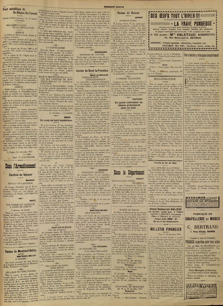 Page 3 du Bonhomme angevin du 28 décembre 1913.