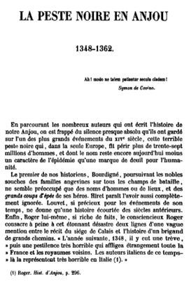 Page 82 de l'article sur La peste noire en Anjou 1348-1362.