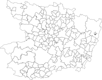 Carte des communes en 2019.