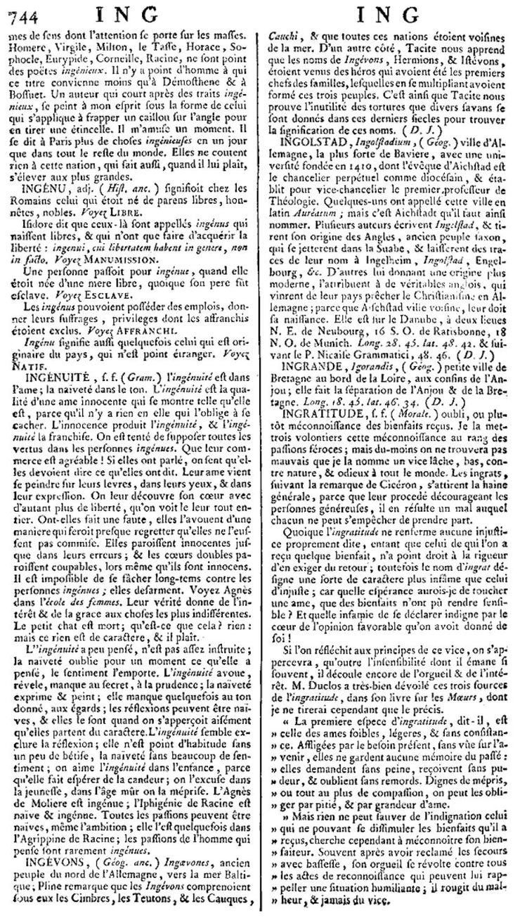 Page 744 du 8e tome de l’Encyclopédie de Diderot et d’Alembert.