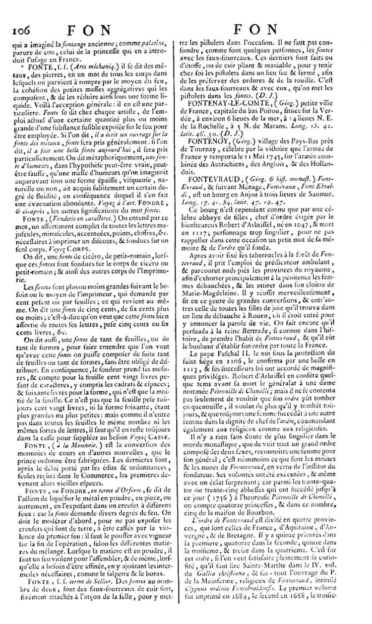 Page 106 du 7e tome de l’Encyclopédie de Diderot et d’Alembert.