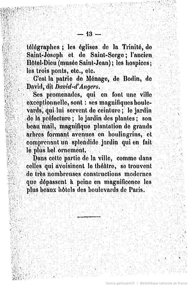 Page 13 de Notice sur la ville de Segré de E. Milon.