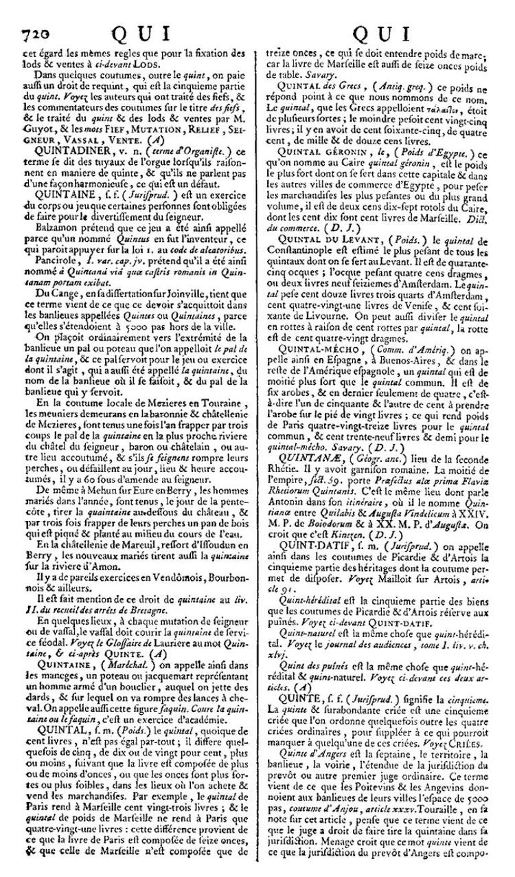 Page 720 du 13e tome de l’Encyclopédie de Diderot et d’Alembert.