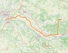 Carte du cours de l'Authion.