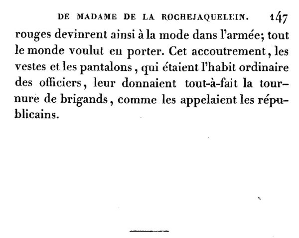 Page 147 des mémoires de Mme la marquise de La Rochejaquelein.
