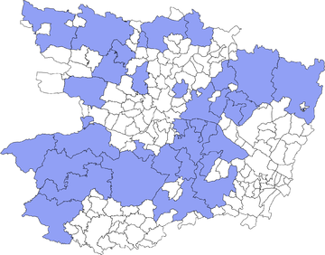 Carte des communes nouvelles 2016-2017 du département de Maine-et-Loire.