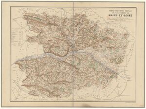 Carte routière de Maine-et-Loire (1882) par Goblot.