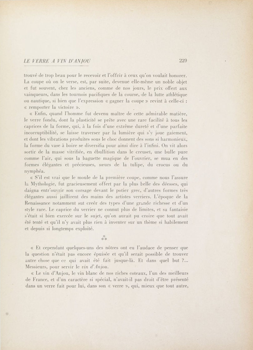 Page 229 de L'Anjou ses vignes et ses vins de Paul Maisonneuve.