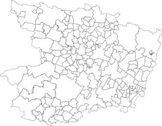 Carte des communes en 2018.