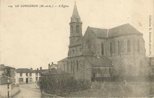 carte postale ancienne de l'église.