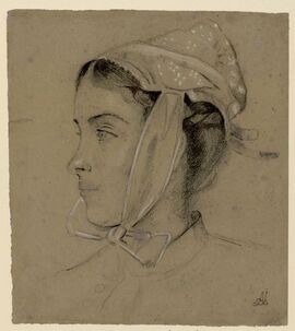 Dessin d'une coiffe du Segréen.