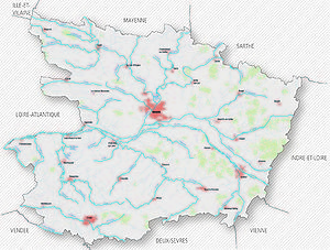 Carte des cours d'eau.