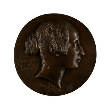 Photographie du médaillon de George Sand (1833).