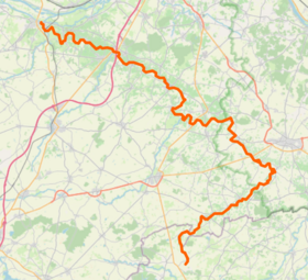 Carte du cours du Layon.