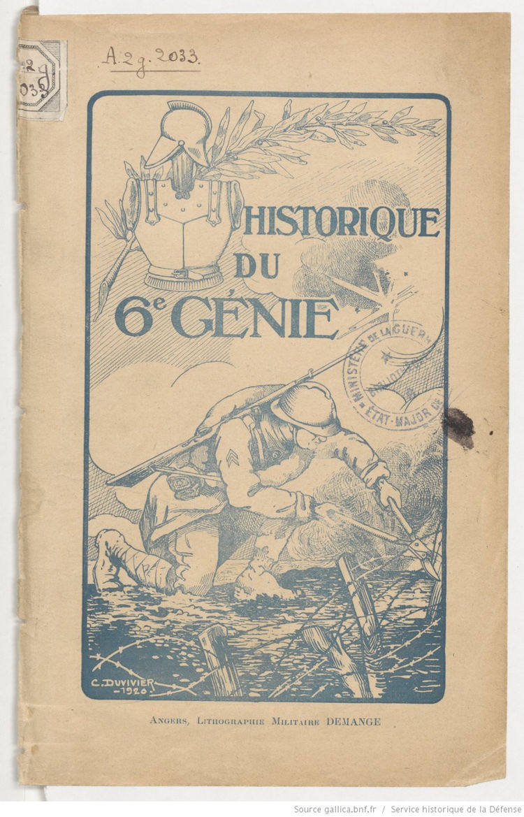 Couverture de Historique du 6e régiment du génie - Guerre 1914 1918.