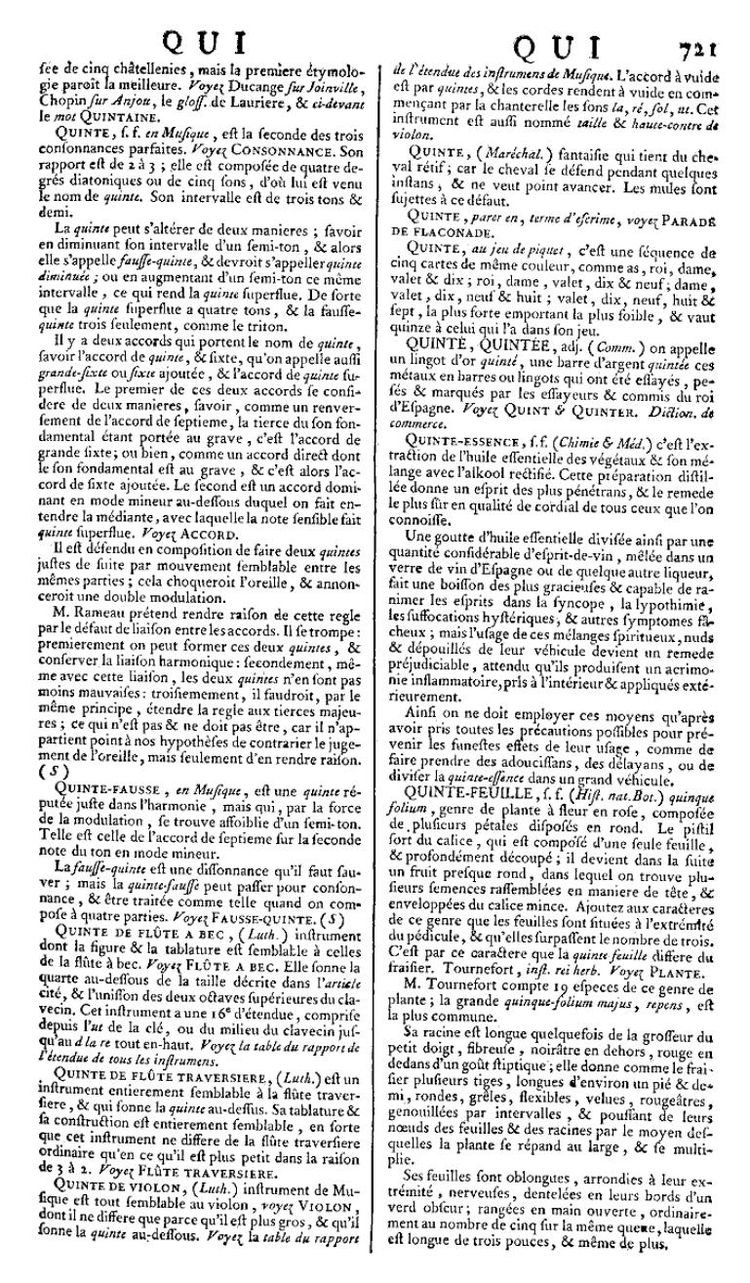 Page 721 du 13e tome de l’Encyclopédie de Diderot et d’Alembert.