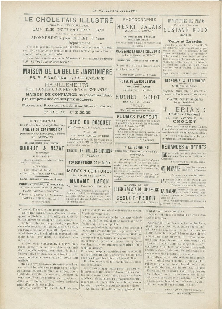 Page 4 du périodique Le Choletais.