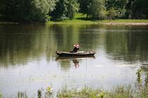 Photographie d'un pêcheur sur l'Authion
