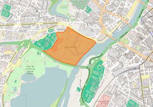 Carte du parc Balzac à Angers.