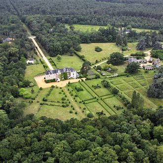 Photographie aérienne du château.