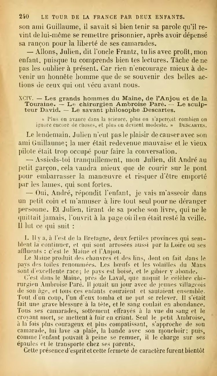 Page 240 de Le Tour de la France par deux enfants.