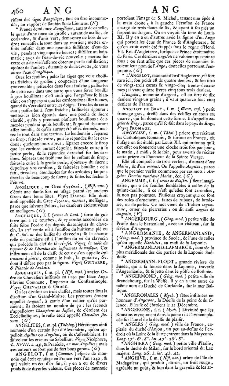 Page 460 du 1er tome de l’Encyclopédie de Diderot et d’Alembert.