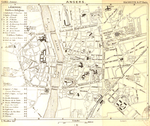 Plan d'Angers en 1886.