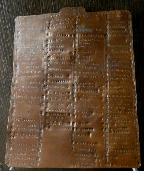 Fichier:Angers, Plaque de cuivre des orfèvres.JPG