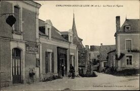 Chalonnessouslelude place eglise cp1.jpg