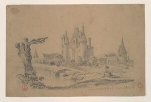 Dessin du château d'Éventard.