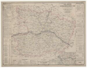 Carte routière de Fourcault.