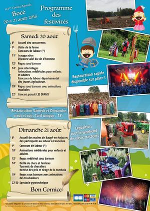 Affiche du comice agricole de Bocé.