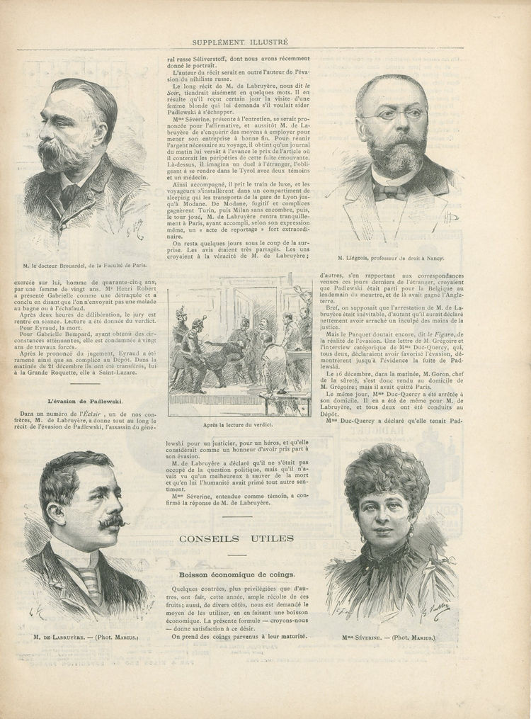 Page 3 du Supplément illustré du Journal de Cholet du 4 janvier 1891.
