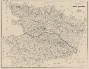 Carte géométrique du département de Maine et Loire d'Hippolyte Priston.