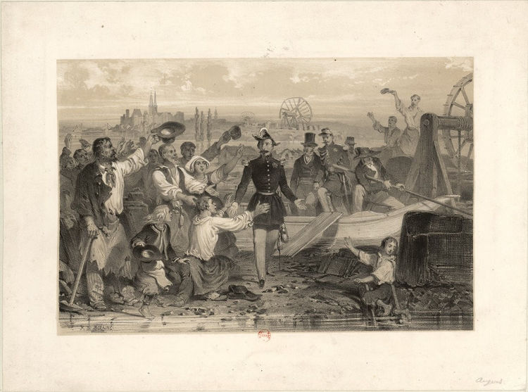 Ardoisières de Trélazé en 1856.
