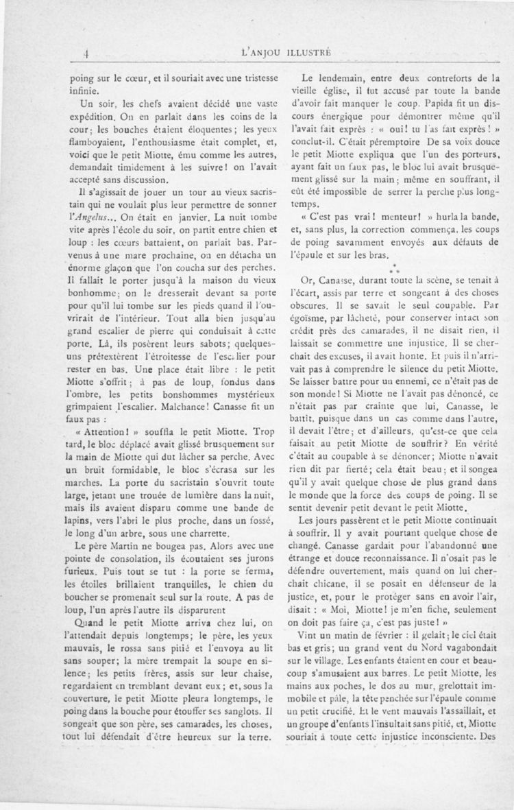 Page 4 de L'Anjou illustré de janvier 1912.