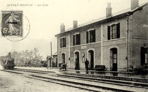 Carte postale ancienne de la gare.